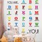 Alphabet Wall Decals for Classroom - Colorful Inspirational Peel and StickStickers